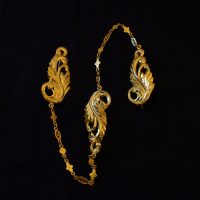 Antique Chinese Gold Brooch Pins Kerosang 20k Feather