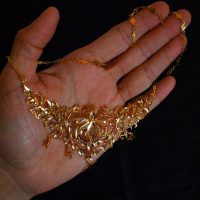 Antique Diamond Filigree Choker Necklace Chinese