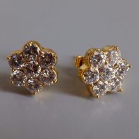2.5ctw Antique Diamond Stud Earrings 20k Chinese