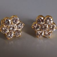 2.5ctw Antique Diamond Stud Earrings 20k Chinese