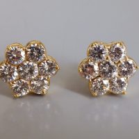 2.5ctw Antique Diamond Stud Earrings 20k Chinese