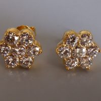 2.5ctw Antique Diamond Stud Earrings 20k Chinese