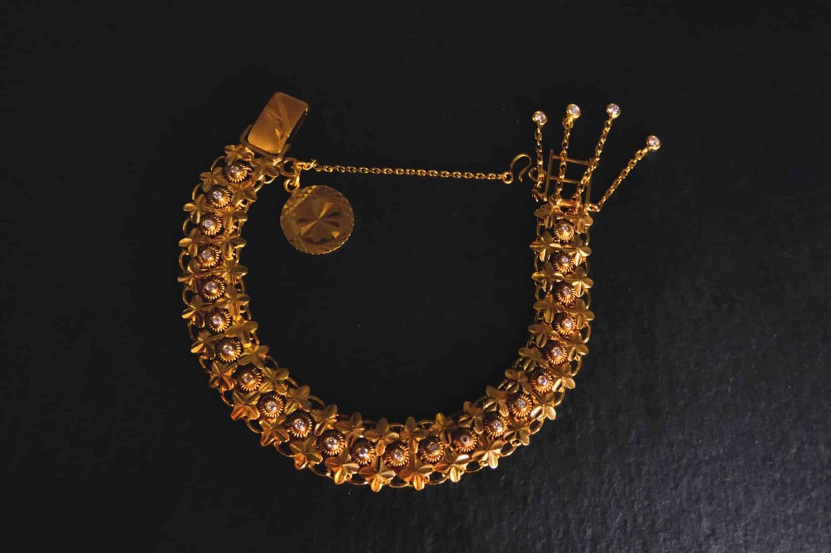 Chinese Lace Gold Bracelet 20k Vintage