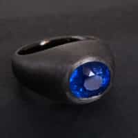 Black Gold Ring, blue sapphire black gold ring, royal blue sapphire ring, sapphire ring cartier, hemmerle rings, blue sapphire ring singapore, Gem Gardener
