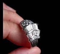 baguette white gold diamond ring video