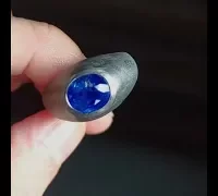 blue sapphire comet ring black gold video
