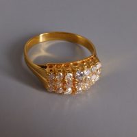 Vintage Chinese Tiered Diamond Ring 20k