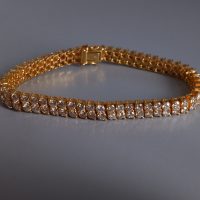 Gem Gardener, 2 row diamond bracelet, double row diamond bracelet, yellow gold tennis bracelet, diamond tennis bracelet yellow gold, diamond tennis bracelet singapore, bezel set diamond tennis bracelet, white gold diamond tennis bracelet, 12 ctw tennis bracelet, 10 ctw diamond tennis bracelet, 8 ctw diamond tennis bracelet, 6 ctw diamond tennis bracelet, fine diamond jewellery online shopping, diamond jewellery singapore
