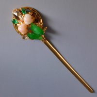 Gem Gardener, chinese hairpin stick, chinese drama golden hairpin, antique chinese hair ornaments, ancient chinese hair stick, antique chinese hair pins, antique oriental hair pins, antique hair pins jewelry, peranakan hair accessories, peranakan hairpin