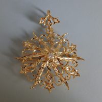 Antique Diamond Pendant Brooch, diamond star brooch pendant, diamond brooch/pendant, antique gold jewellery singapore