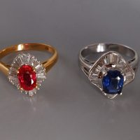 20k Vintage Burmese Ruby Ballerina Ring Chinese