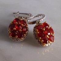 Gem Gardener, ruby drop earrings, red ruby earrings singapore, red ruby drop earrings, gold ruby dangle earrings, ruby earrings singapore