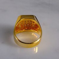 Gem Gardener, baguette diamond mens ring, vintage diamond mens rings, diamond cluster mens ring, diamond pinky ring mens, diamond thumb ring gold