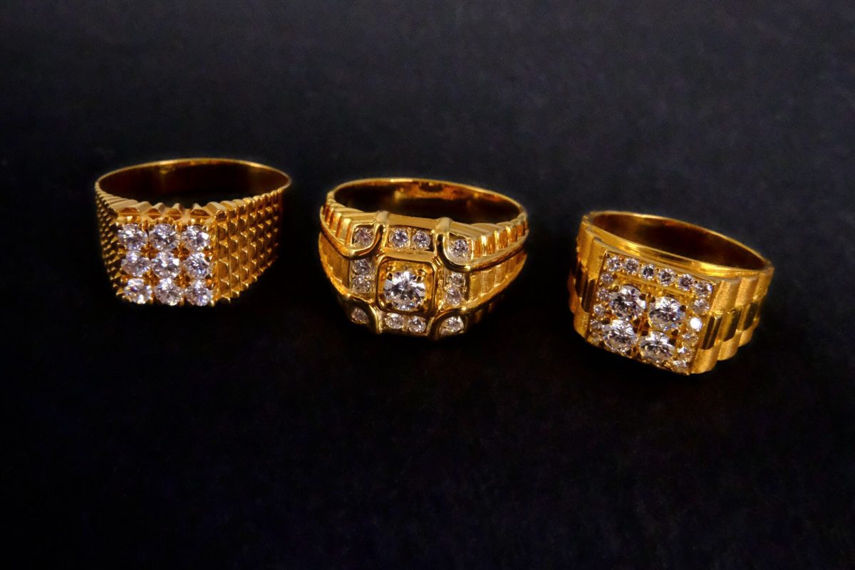 Cluster Emblem Ring Mafia Gold Ring Gem Gardener