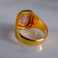 Men Burma Pink Star Sapphire Ring 22k Vintage