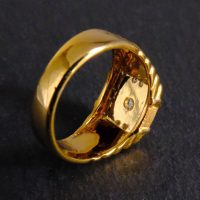 Men Cluster Diamond Signet Ring 20k Vintage
