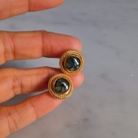 Gem Gardener, trapiche emerald jewelry, trapiche emerald earrings, buy trapiche emerald, statement earrings singapore, unique stud earrings gold, SIJS