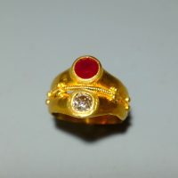 22k cigar band ring gold|SIJS