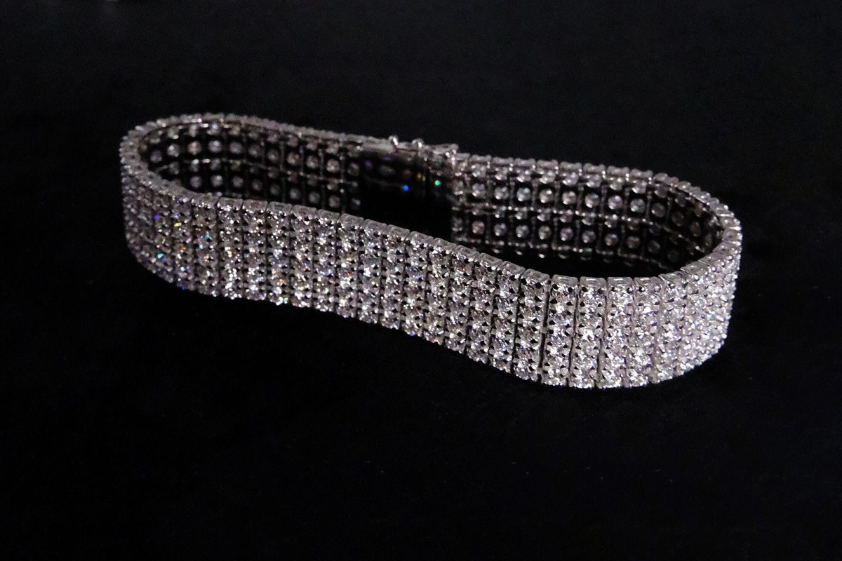 Gem Gardener, wide diamond tennis bracelet, tennis bracelet men, buy diamond tennis bracelet singapore, 5 row diamond tennis bracelet, 5 row diamond bracelet