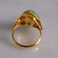 Gem Gardener, green jade cabochon ring, antique jade rings for sale, old chinese jade rings, antique chinese jade ring, jade rings singapore