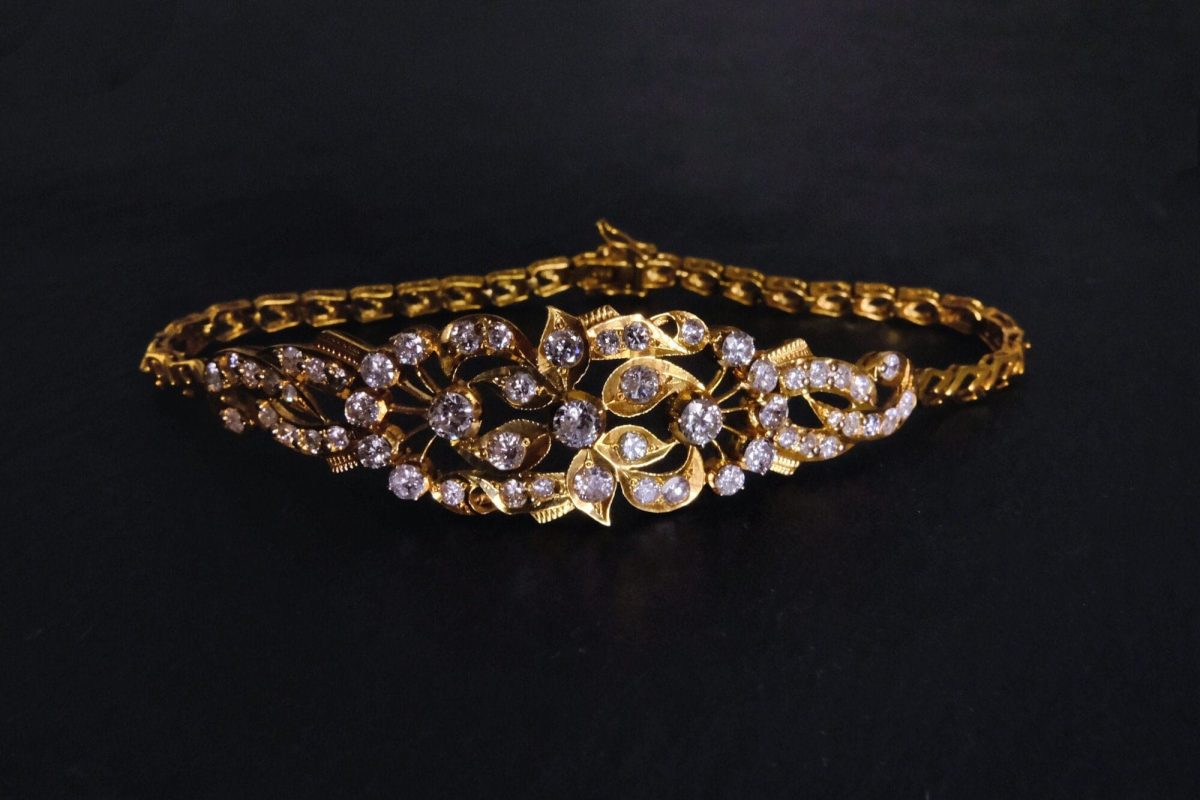 Gem Gardener, old cut diamond bracelet, antique diamond bracelets for sale, old european cut diamond bracelet, peranakan bracelet, antique chinese jewelry, chinese diamond jewelry, antique peranakan jewellery