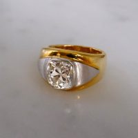 Gem Gardener, mine cut diamond ring, diamond ring mens solitaire, diamond ring mens pinky, 3ct mens diamond ring, vintage diamond mens rings, antique diamond mens ring, diamond ring singapore