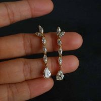 Gem Gardener, vintage diamond drop earrings, marquise teardrop drop earrings, dainty diamond drop earrings, marquise drop earrings, diamond drop earrings white gold