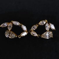 Gem Gardener, vintage diamond drop earrings, marquise teardrop drop earrings, dainty diamond drop earrings, marquise drop earrings, diamond drop earrings white gold
