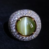 Gem Gardener, mens chrysoberyl cats eye ring, cats eye ring mens,, chrysoberyl cat's eye ring for sale, big cats eye stone