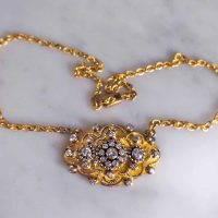 Gem Gardener, antique diamond pendant necklace, vintage diamond pendant necklace, antique diamond pendants for sale, vintage chinese gold jewelry, antique gold jewellery singapore
