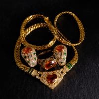 Gem Gardener, Orange Sapphire Necklace Jewelry, safari gold jewelry, safari jewelry necklace, orange sapphire earrings, orange sapphire ring, orange sapphires stones