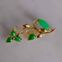 Gem Gardener, Antique Chinese Jade Brooch, jade brooch jewelry, antique jade brooch, vintage jade brooch, brooch pin set, antique jade jewelry for sale