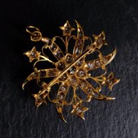 Gem Gardener, antique diamond pendant brooch, antique peranakan jewellery, singapore peranakan diamond jubilee brooch, vintage diamond cluster pendant