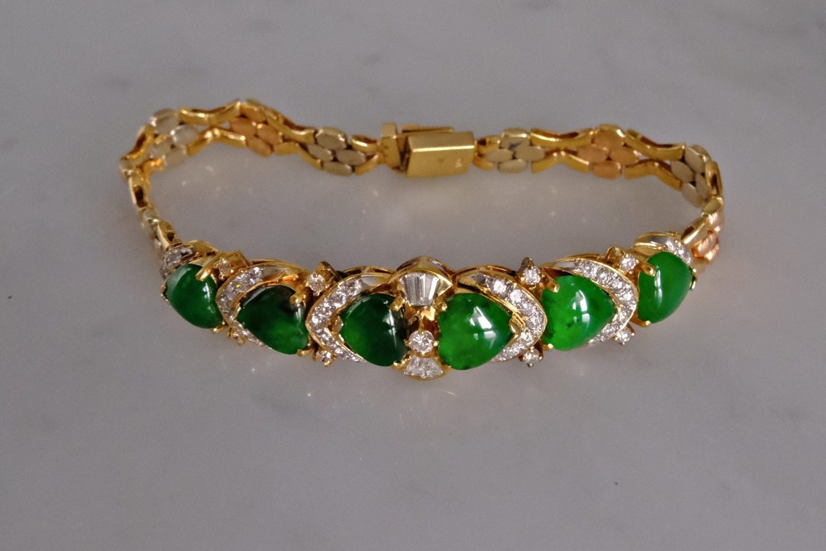 Jade diamond bracelet deals