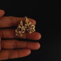 Gem Gardener, peranakan jewellery singapore, vintage cluster earrings, peranakan earrings singapore, diamond huggie earrings yellow gold, antique diamond earrings