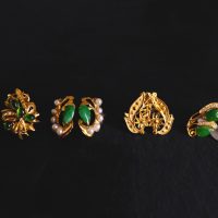 Gem Gardener, chinese jade earrings, vintage chinese jade earrings, antique chinese jade jewellery, jade earrings singapore, peranakan earrings singapore