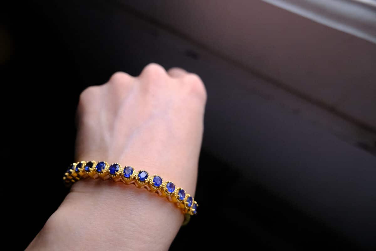 Gold sapphire hotsell bracelet