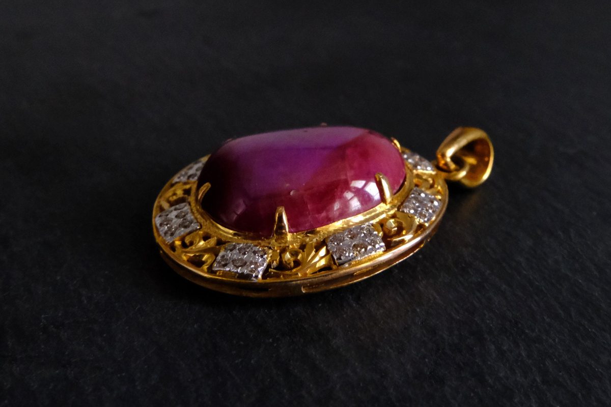 Antique Burmese Big Ruby Pendant 18k Gem Gardener