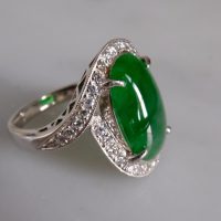 Gem Gardener, platinum jade ring, platinum jade rings for sale, dark green jade ring buy, art deco jewellery jade, jade ring singapore, jade jewellery singapore