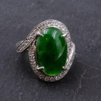 Gem Gardener, platinum jade ring, platinum jade rings for sale, dark green jade ring buy, art deco jewellery jade, jade ring singapore, jade jewellery singapore