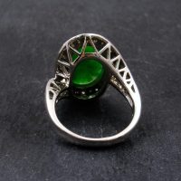 Gem Gardener, platinum jade ring, platinum jade rings for sale, dark green jade ring buy, art deco jewellery jade, jade ring singapore, jade jewellery singapore