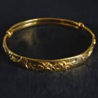 24k antique gold, Gem Gardener, Antique Gold Chinese Jewelry, antique gold bangles for sale, chinese 24k gold bangle, antique peranakan jewellery