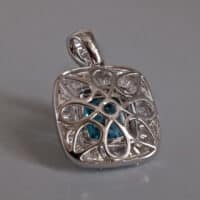 Blue Zircon Pendant, blue cambodian zircon, Gem Gardener, natural blue zircon pendant, blue zircon jewelry, natural blue zircon buy
