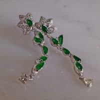 jade drop earrings, 翡翠耳环, emerald green jade drop earrings, jade earrings singapore, jade dangle earrings, imperial green jade earring, fine jade jewelry, Gem Gardener