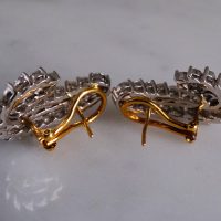 Gem Gardener, feather earrings statement, cluster earrings diamond, diamond leaf earrings, bridal statement earrings, diamond earrings design