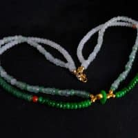 Gem Gardener, Chinese Court Necklace, chinese jade bead necklace, dainty beaded choker necklace