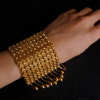 Gem Gardener, wide gold bracelet, etruscan gold bracelet, antique gold bracelets for sale, vintage chinese gold jewelry, antique chinese gold bracelet, peranakan gold jewellery