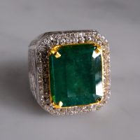 Big Emerald Mens Ring, natural zambian emerald ring, vintage emerald mens ring, emerald mens ring buy online, mens ring singapore, emerald rings singapore, Gem Gardener