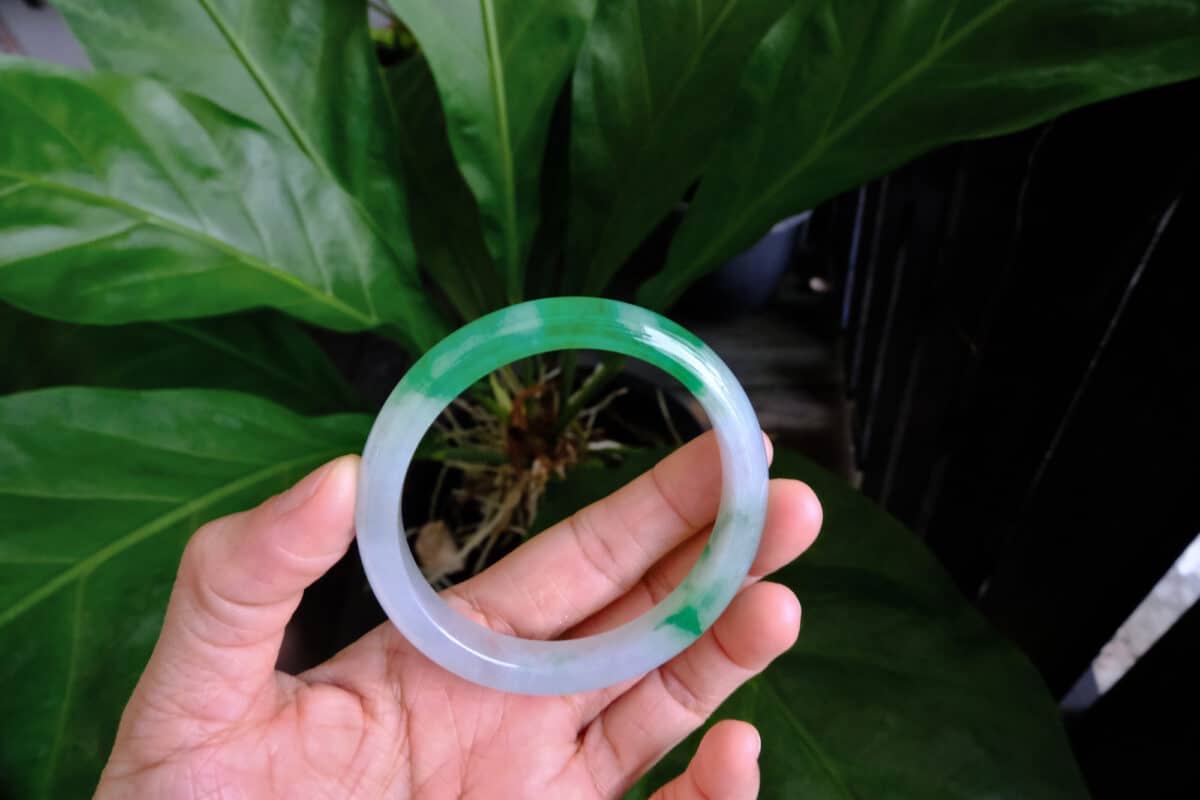 Icy on sale jade bangle