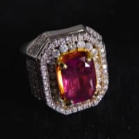 pink sapphire mens ring, vintage mens rings for sale, mens ring singapore, pink purple sapphire ring, vintage rings for men, Gem Gardener